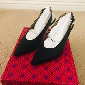 Tory Burch Sling Back Pump Satin